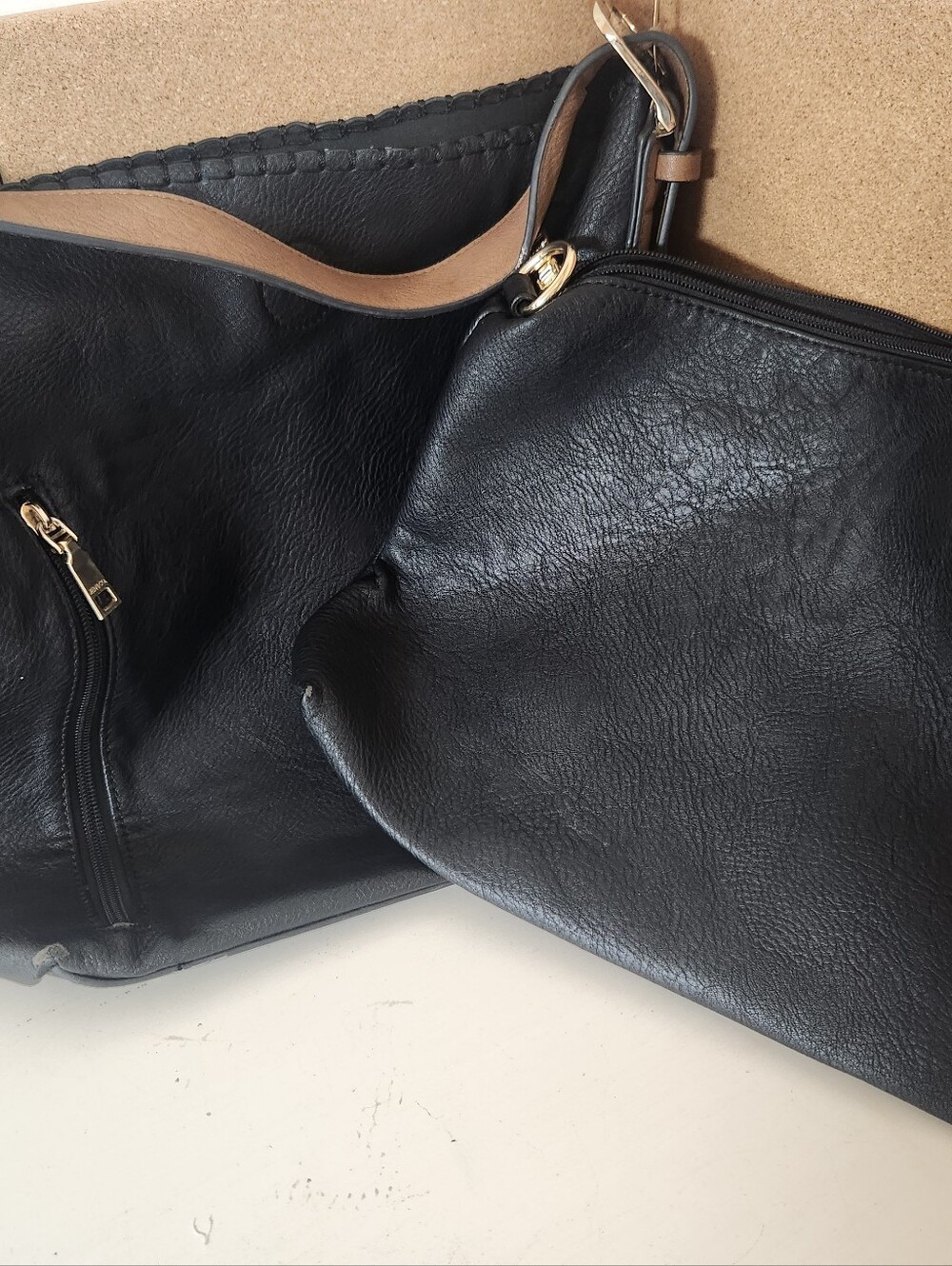 Jen & Co 2-in-1 Womens Black "The Alexa hobo bag"